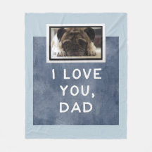 私はのパパの濃紺のカスタムな写真毛布愛します