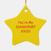 「私はのパパイヤ愛します。 メリークリスマスの」オーナメント セラミックオーナメント (裏面)