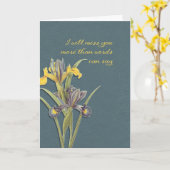 私はのホスピス、最終さようなら恋しく思います カード (黄色い花)