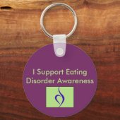 私はの障害食べ認識度キーチェーンをサポート キーホルダー (正面)