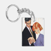 私はのGirlママ愛します キーホルダー (正面左)