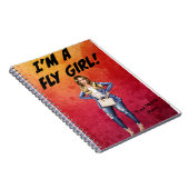 私ははえの女の子のアフリカ系アメリカ人の女性赤いカバーです ノートブック (右側)