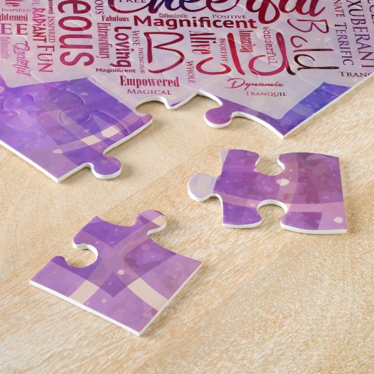 私ははすの断言の単語の雲の芸術です ジグソーパズル (側面)