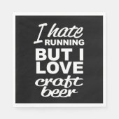私ははランニング嫌いだが、クラフトビールは大好き スタンダードランチョンナプキン (正面)