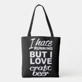 私ははランニング嫌いだが、クラフトビールは大好き トートバッグ (裏面)