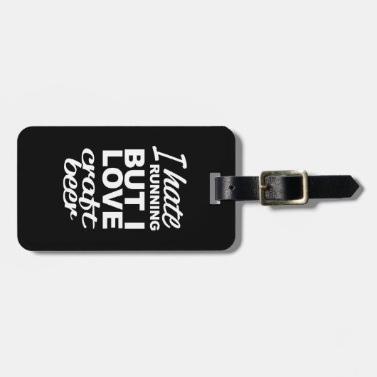 私ははランニング嫌いだが、クラフトビールは大好き ラゲッジタグ (正面横)