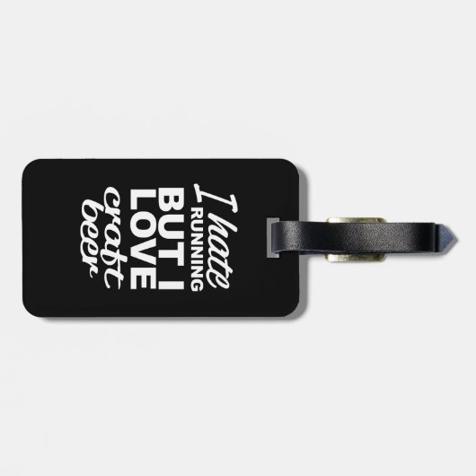 私ははランニング嫌いだが、クラフトビールは大好き ラゲッジタグ (裏面横)