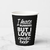私ははランニング嫌いだが、クラフトビールは大好き 紙コップ (正面)