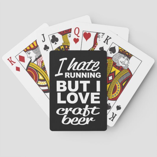 私はは走嫌いだが、クラフトビールトランプは大好き トランプ (裏面)