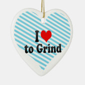 私はひくことを愛します セラミックオーナメント (右)