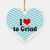 私はひくことを愛します セラミックオーナメント (裏面)