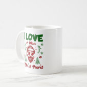 私はひげの男が大好きクリスマス・ホリデー・サンタ コーヒーマグカップ (正面左)