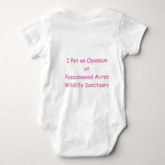 私はふくろねずみをかわいがります ベビーボディスーツ (裏面)