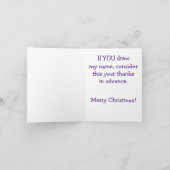 "私はほしいですクリスマスのために(カバの写真) " シーズンカード (内部)