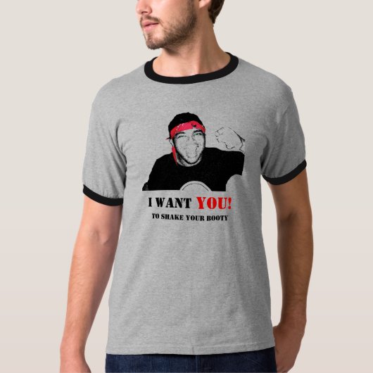 私はほしいと思います! あなたの利得を揺するため Tシャツ (正面)