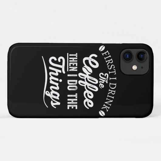 私はまずコーヒーを飲み、それから物をする Case-Mate iPhoneケース (裏面(横))