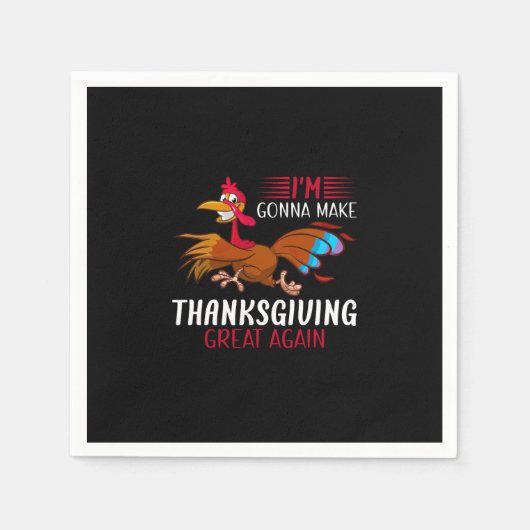 私はまた感謝祭を作るつもり素晴らしだ スタンダードカクテルナプキン (正面)
