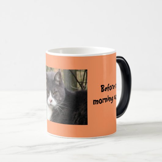 私はまた私の朝のコーヒー犬の前のaであるかもしれません モーフィングマグカップ (正面右)