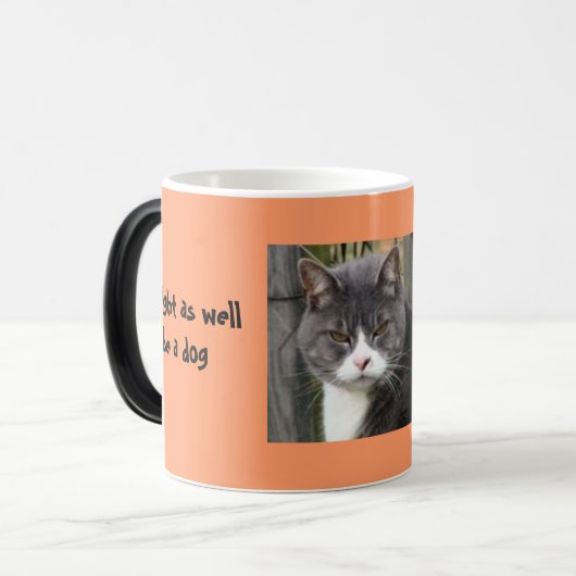 私はまた私の朝のコーヒー犬の前のaであるかもしれません モーフィングマグカップ (正面左)