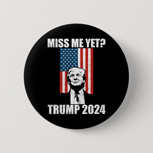 私はまだおもしろいトランプ2024 缶バッジ (正面)