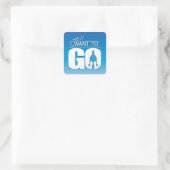 私はまだステッカーに行きたい スクエアシール (バッグ)