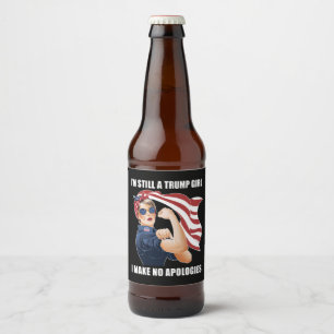 私はまだトランプ支持者です、謝罪はしません トランプ ビールラベル