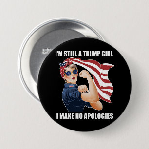 私はまだトランプ支持者です、謝罪はしません トランプ 缶バッジ