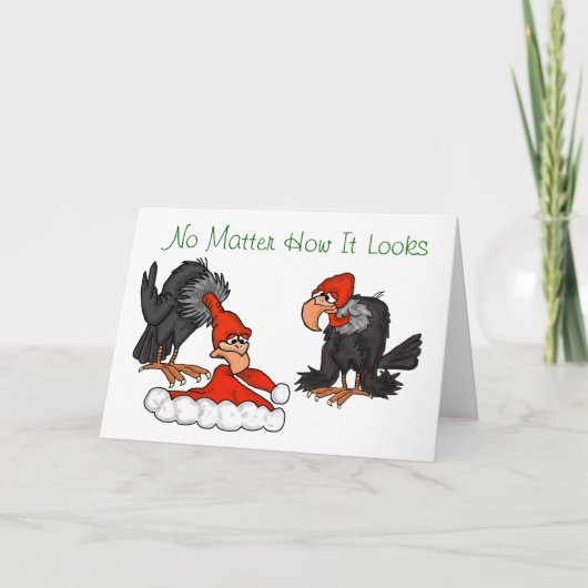 私はまだハゲタカにクリスマスカードを信じます シーズンカード (正面)