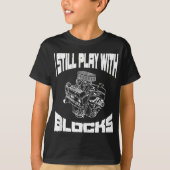 私はまだブ遊ロックのおもしろい整備士レーシングDra Tシャツ (正面)