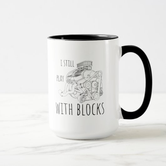 私はまだブ遊ロックをおもしろい持って マグカップ (右)