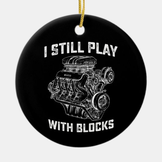 私はまだブ遊ロック車の整備士と セラミックオーナメント (正面)