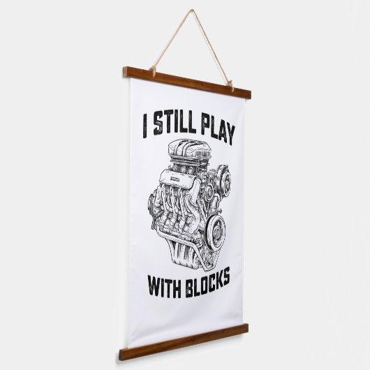 私はまだブ遊ロック車の整備士と 吊り下げ型タペストリー (傾斜あり)