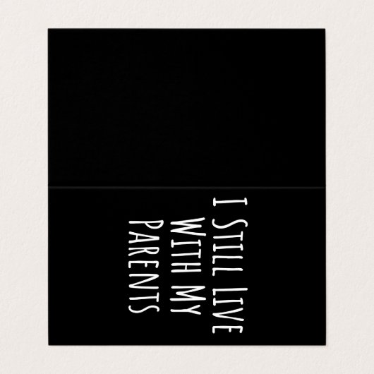 私はまだ両親と一緒に暮らしている 名刺 (外部フラット)