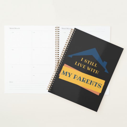 私はまだ両親と大人の引用文で暮らしていおもしろいる プランナー手帳 (ディスプレー)
