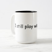 私はまだ列車のマグによって遊びます ツートーンマグカップ (正面左)