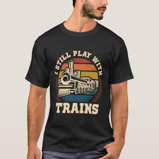 私はまだ列車の遊蒸気列車の鉄道のロコを持っている Tシャツ (正面)