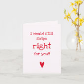 私はまだ右にスワイプするアニバーサリーおもしろい引用文 カード (黄色い花)