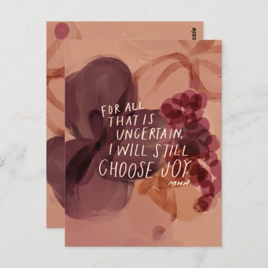 私はまだ喜びを選ぶ – ギフト感動的 ポストカード (正面/裏面)