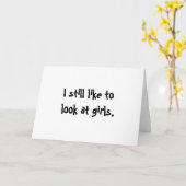 私はまだ女の子のグリーティングカードを見るのが好きだ カード (黄色い花)