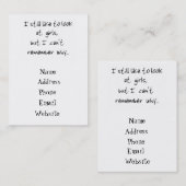 私はまだ女の子ビジネスカードを見るのを好みます 名刺 (正面/裏面)