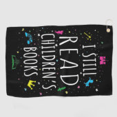 私はまだ子供の本を読む ゴルフタオル (横)