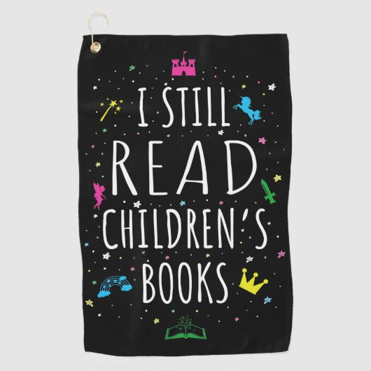 私はまだ子供の本を読む ゴルフタオル (正面)