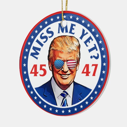 私はまだ恋しく思アンチバイデン氏プロトランプ2024 セラミックオーナメント (左)