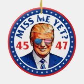 私はまだ恋しく思アンチバイデン氏プロトランプ2024 セラミックオーナメント (裏面)