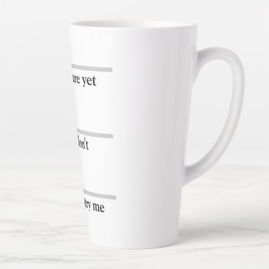 私はまだ気に引用文おもしろいタイポグラフィコーヒー/ カフェラテマグ (右)