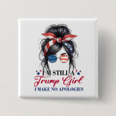 私はまだ申し訳ない切り株の女だ 缶バッジ (正面)