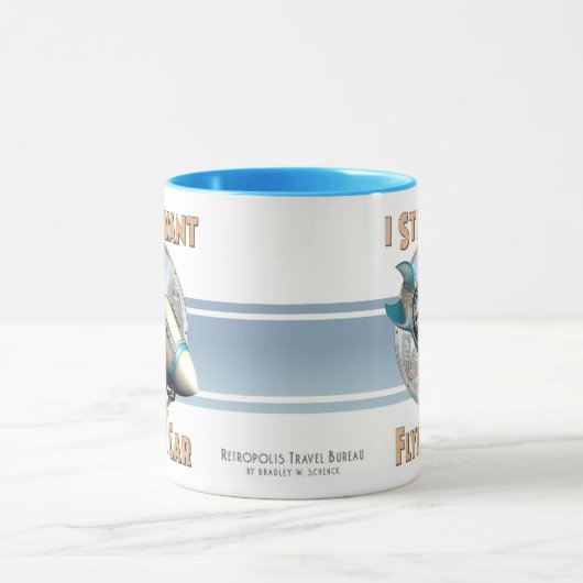 私はまだ私の飛んでいるな車のマグがほしいと思います マグカップ (中央)