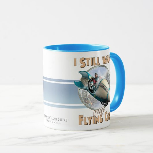 私はまだ私の飛んでいるな車のマグがほしいと思います マグカップ (正面右)