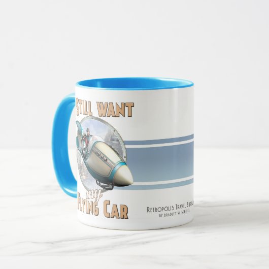 私はまだ私の飛んでいるな車のマグがほしいと思います マグカップ (正面左)