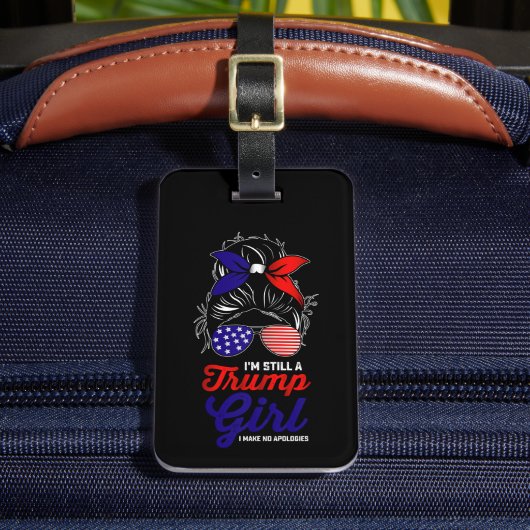 私はまだ私は謝罪しないトランプの女の子である2024 ラゲッジタグ (正面インサイチュ2)